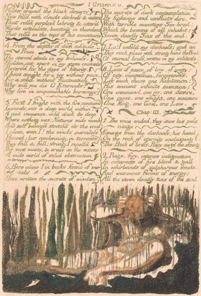 The First Book of Urizen, Plate 4, Muster around the bleak deserts . . . . (Bentley 4) by William Blake